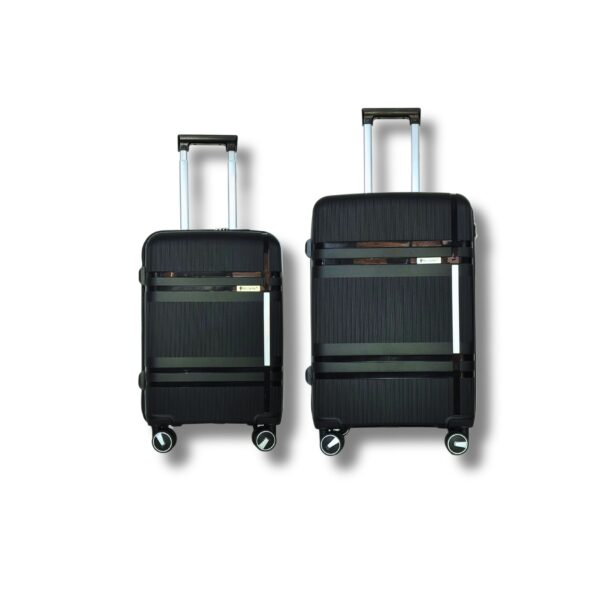 Set  De 2 Maletas 20'' Y 24''  Mccarthy  Modelo Berry-2 Negro