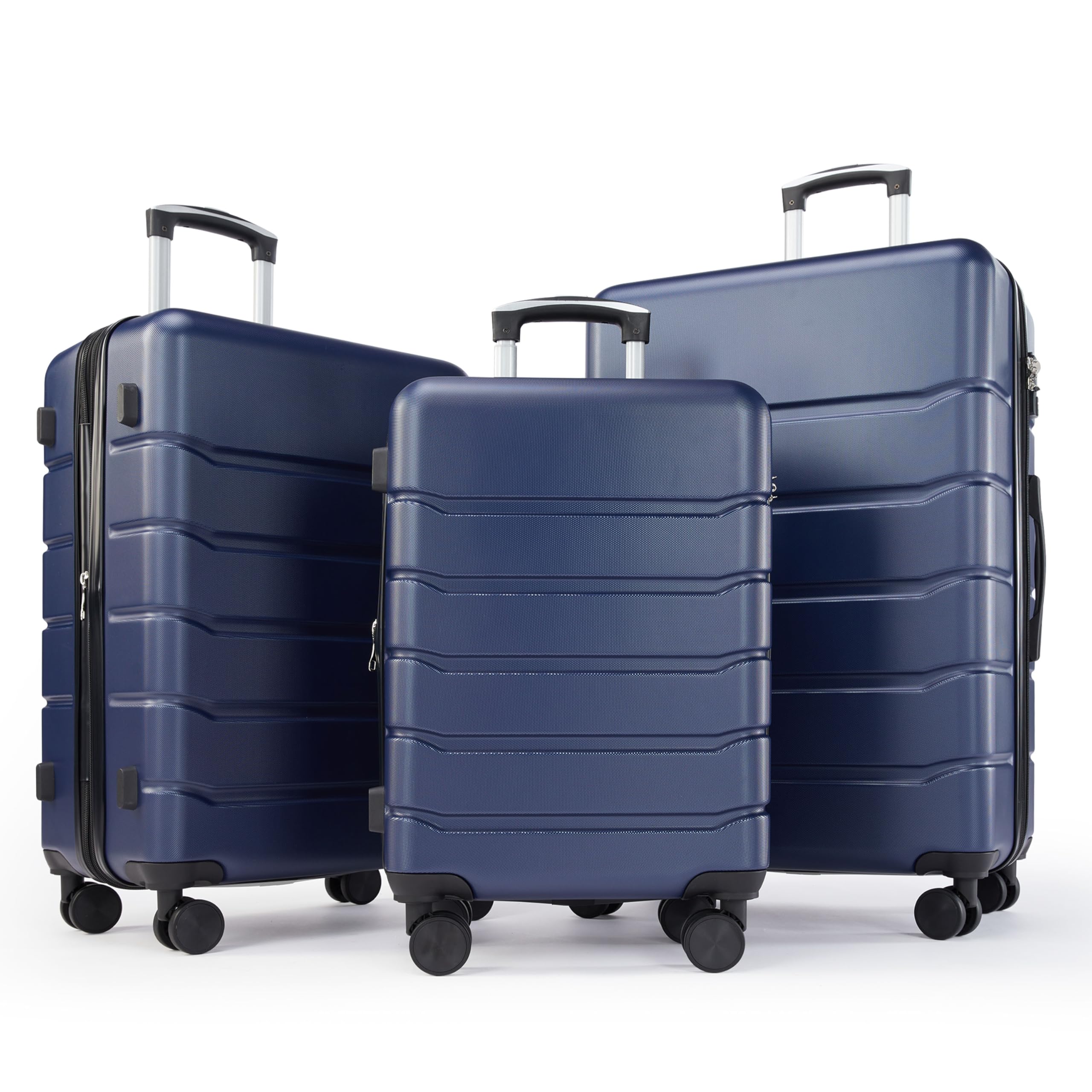 Foto 1 | Set De Equipaje Simple Deluxe De 3 Piezas Con Ruedas Giratorias Y Tsa Lo - Venta Internacional.