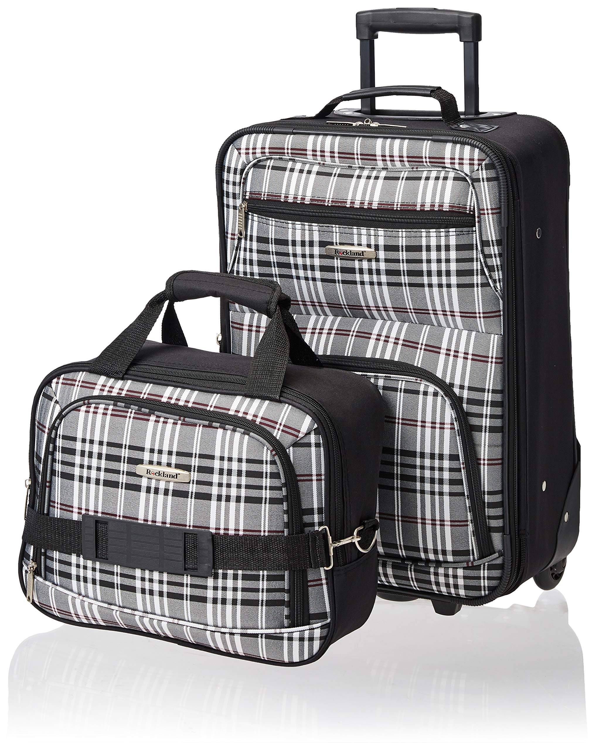 Juego De Equipaje Rockland Fashion Softside Upright De 2 Piezas Negro - Venta Internacional.