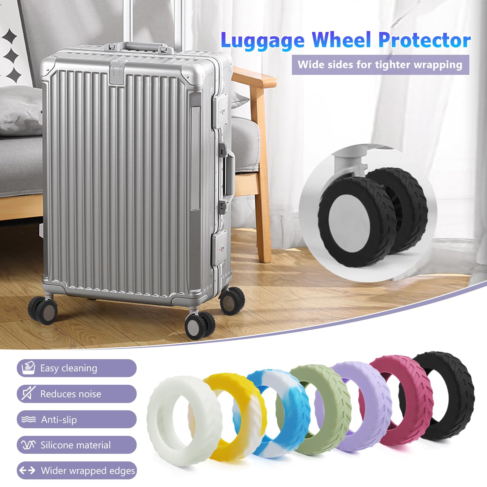 Foto 3 pulgar | Fundas De Equipaje De Silicona Umust Para Ruedas Giratorias De 5-6 Cm - Venta Internacional.