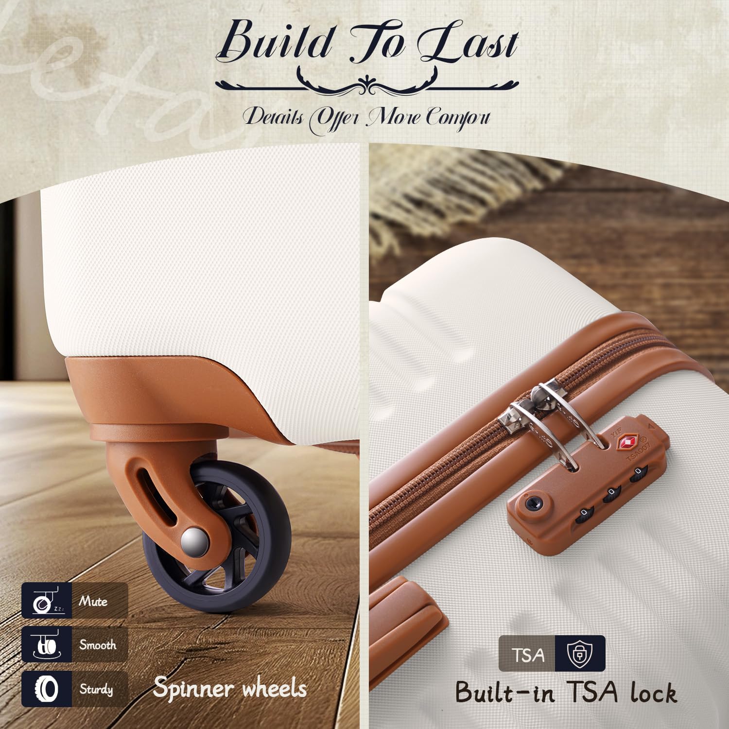 Foto 5 pulgar | Set De Equipaje Coolife De 3 Piezas De Carcasa Rígida Con Cierre Tsa Spinner - Venta Internacional.
