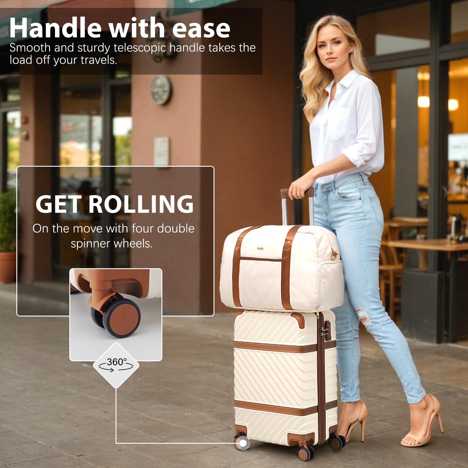 Foto 3 pulgar | Set De Equipaje Coolife Pc Hardshell Con Ruedas Tsa Lock Spinner - Venta Internacional.