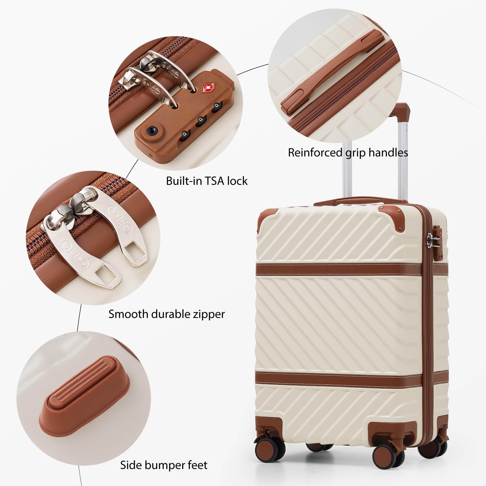 Foto 4 pulgar | Set De Equipaje Coolife Pc Hardshell Con Ruedas Tsa Lock Spinner - Venta Internacional.