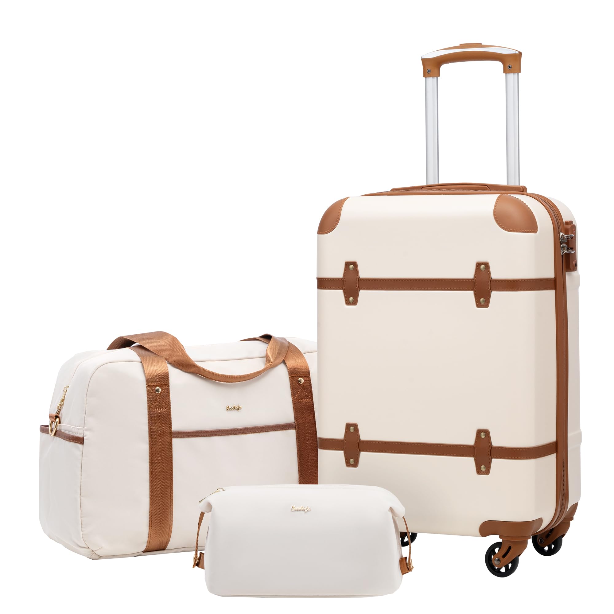Foto 1 | Set De Equipaje Coolife, Maleta De 3 Piezas, Policarbonato, Tapa Dura Con Cierre Tsa - Venta Internacional.