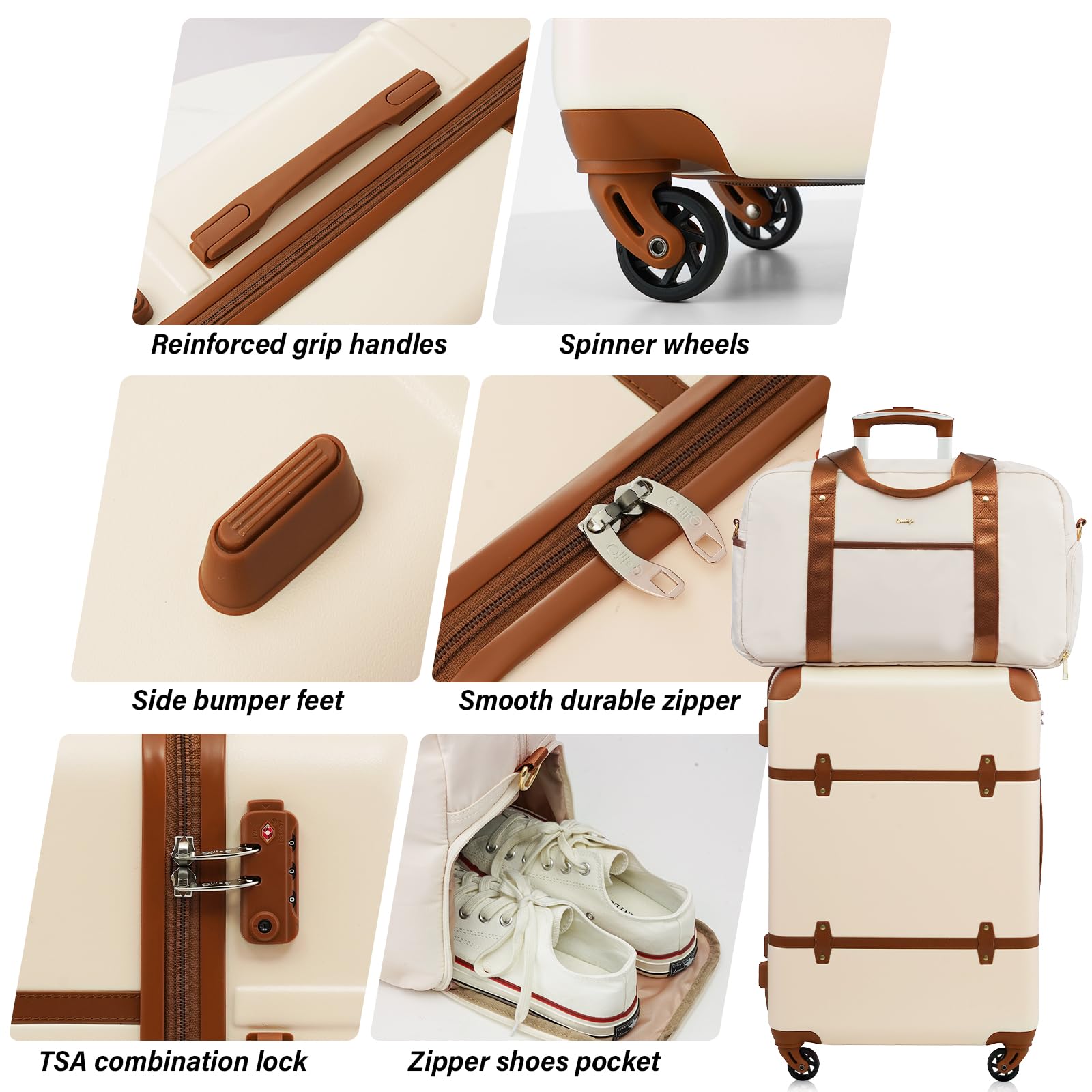 Foto 4 pulgar | Set De Equipaje Coolife, Maleta De 3 Piezas, Policarbonato, Tapa Dura Con Cierre Tsa - Venta Internacional.