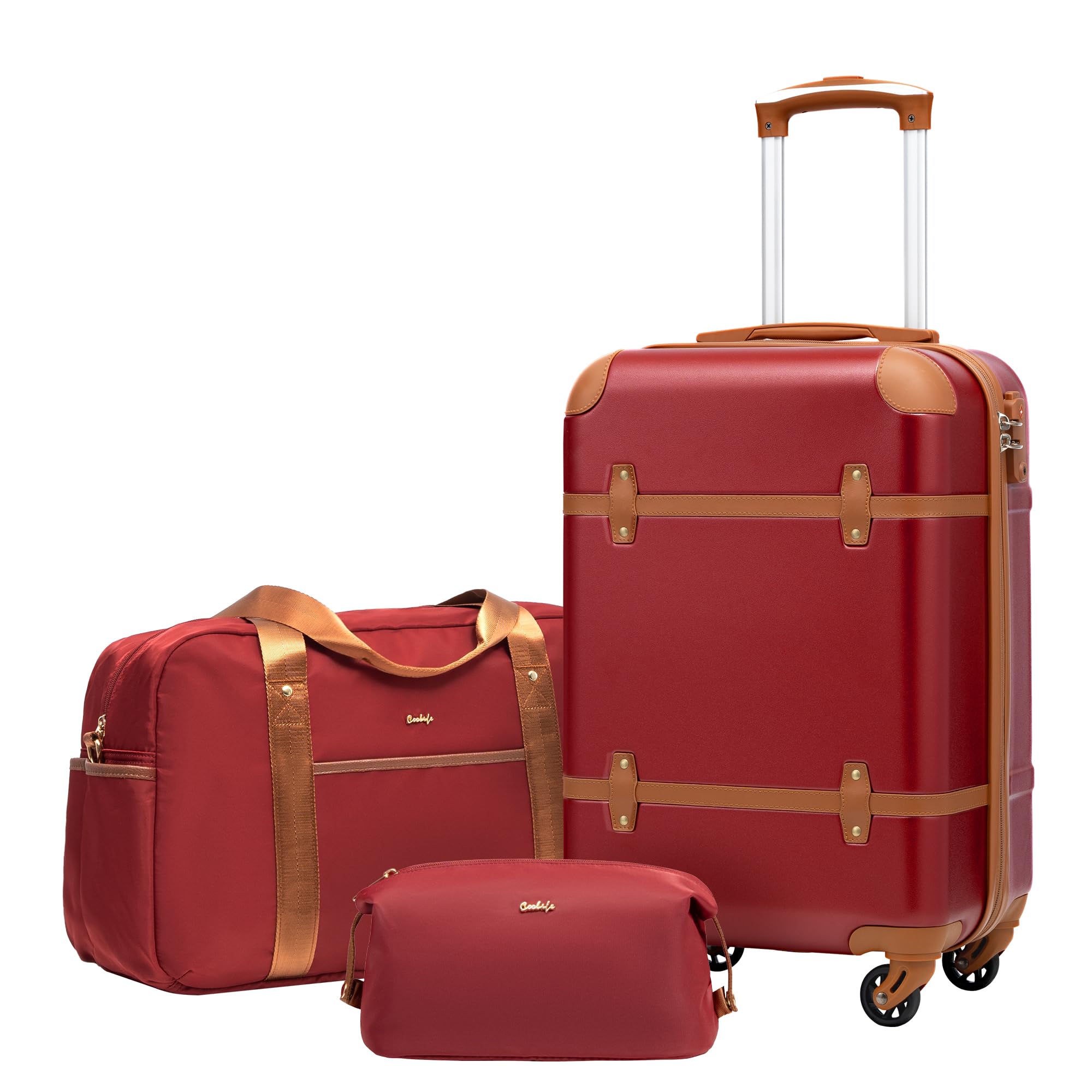 Set De Equipaje Coolife, Maleta De 3 Piezas, Policarbonato, Tapa Dura Con Cierre Tsa - Venta Internacional.