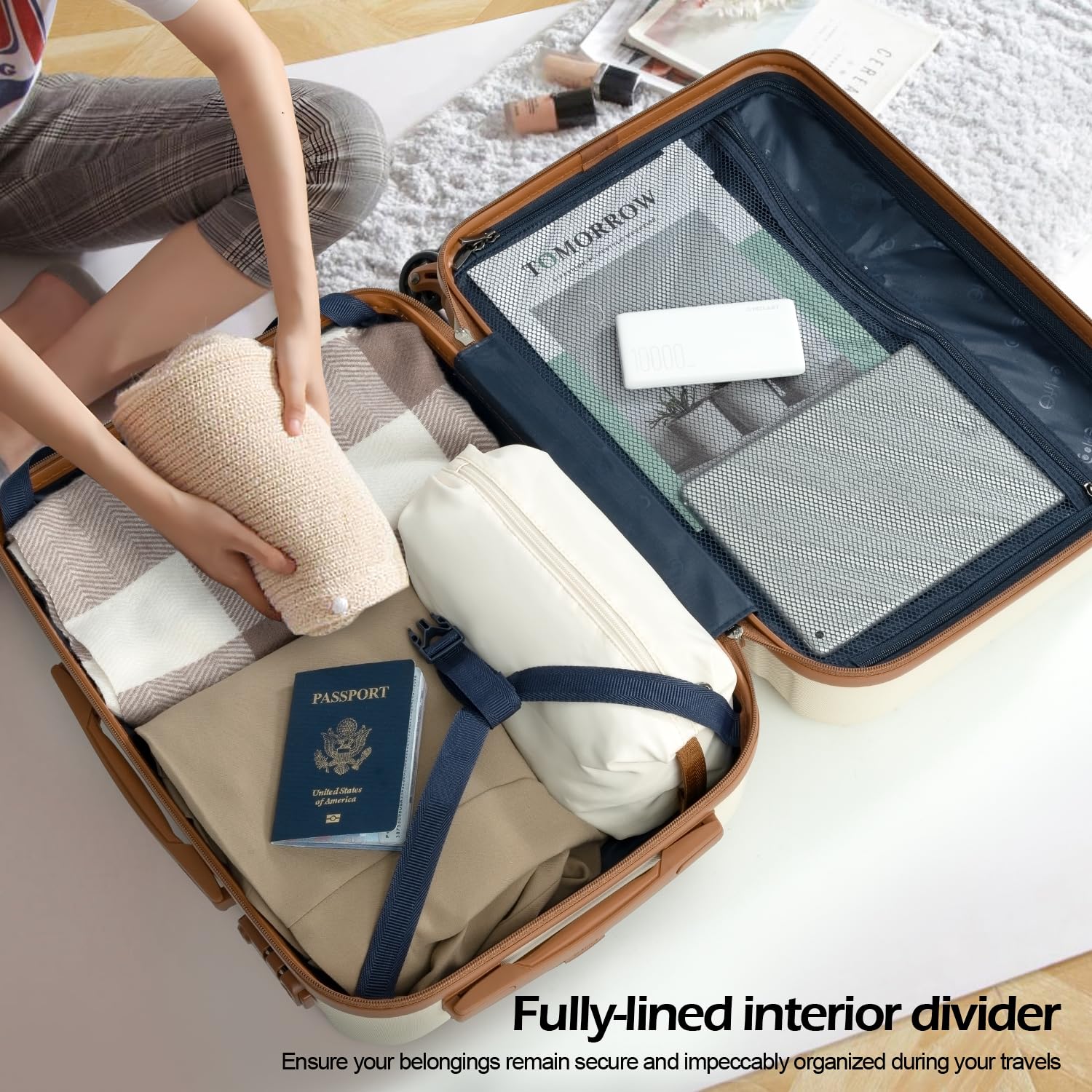 Foto 4 | Juego De Equipaje Coolife De 3 Piezas Con Tapa Dura Y Ruedas Giratorias Tsa Lock - Venta Internacional.