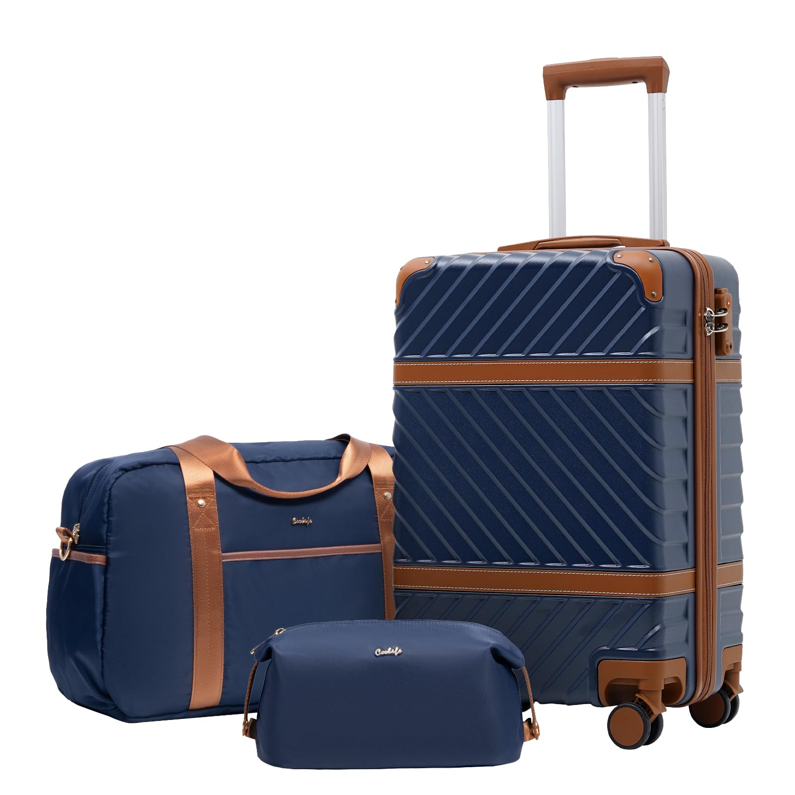 Set De Equipaje Coolife Pc Hardshell Con Ruedas Tsa Lock Spinner - Venta Internacional.