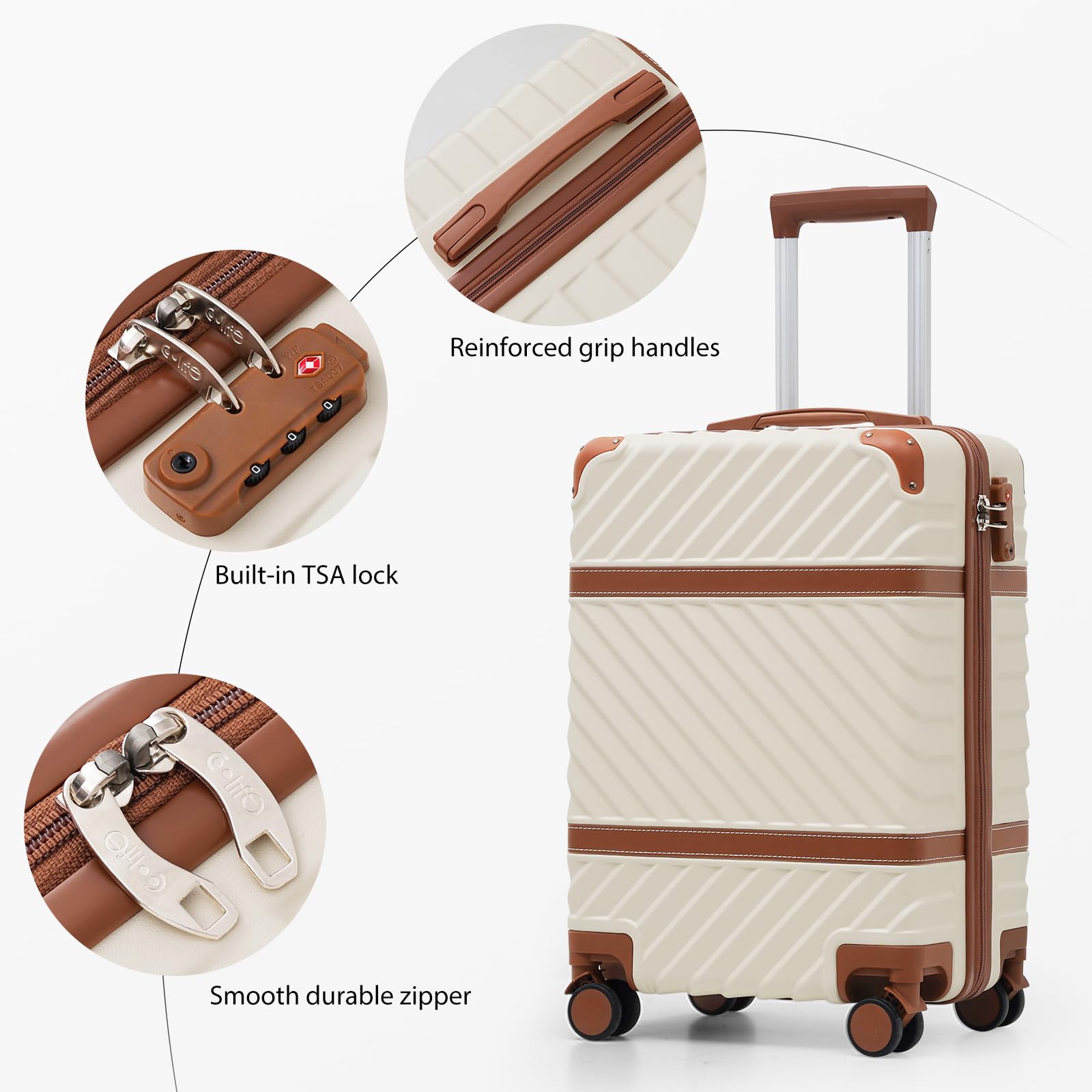 Foto 4 pulgar | Set De Equipaje Coolife Pc Hardshell Con Ruedas Tsa Lock Spinner - Venta Internacional.