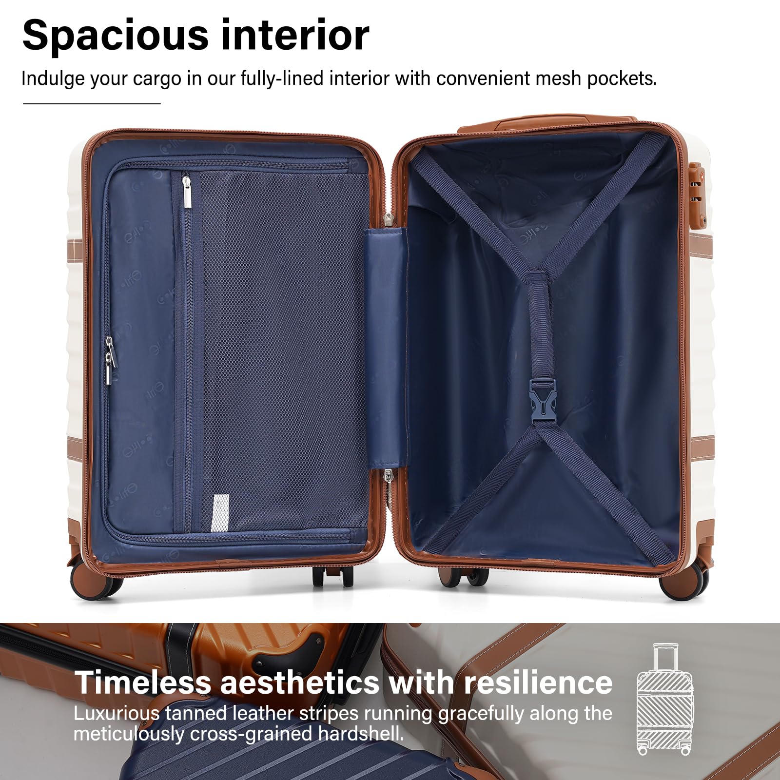 Foto 5 pulgar | Set De Equipaje Coolife Pc Hardshell Con Ruedas Tsa Lock Spinner - Venta Internacional.