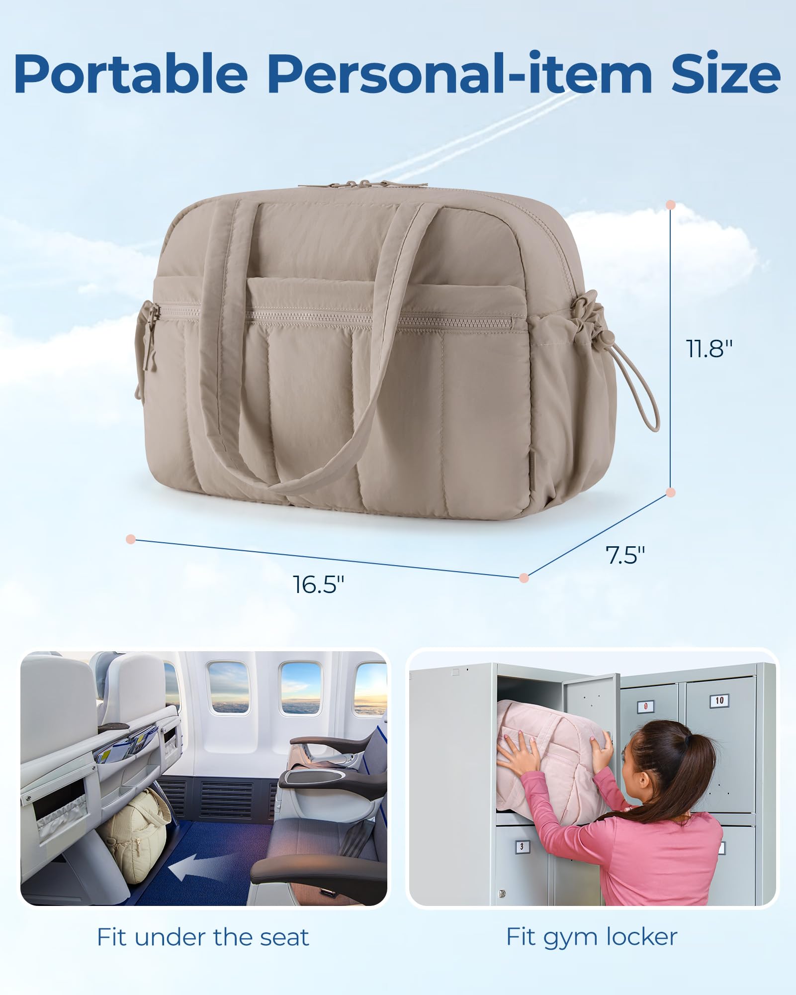 Foto 4 pulgar | Bolsa De Gimnasio Bagsmart Para Mujer, Bolsa De Viaje, Fin De Semana, Camel - Venta Internacional.