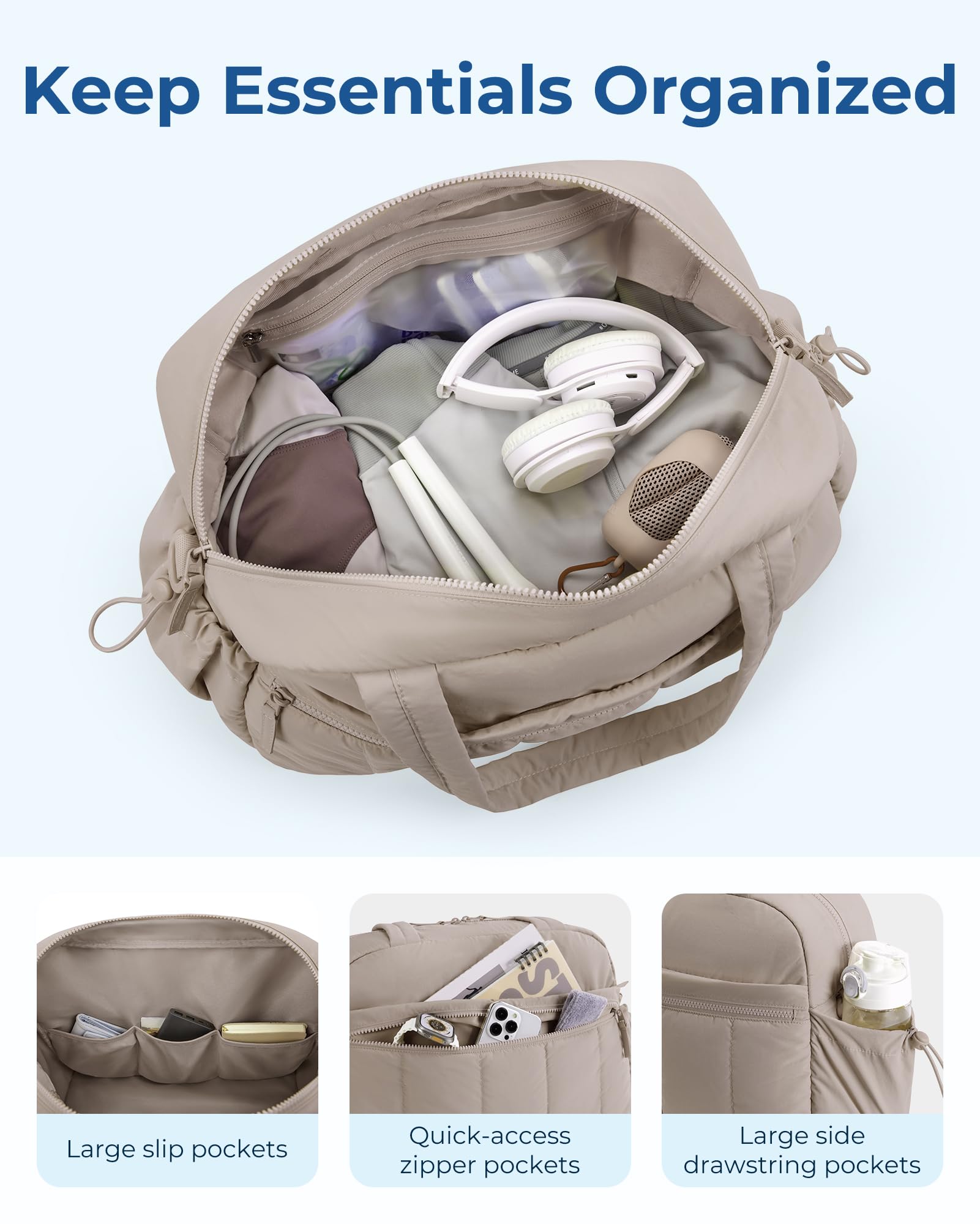 Foto 5 pulgar | Bolsa De Gimnasio Bagsmart Para Mujer, Bolsa De Viaje, Fin De Semana, Camel - Venta Internacional.