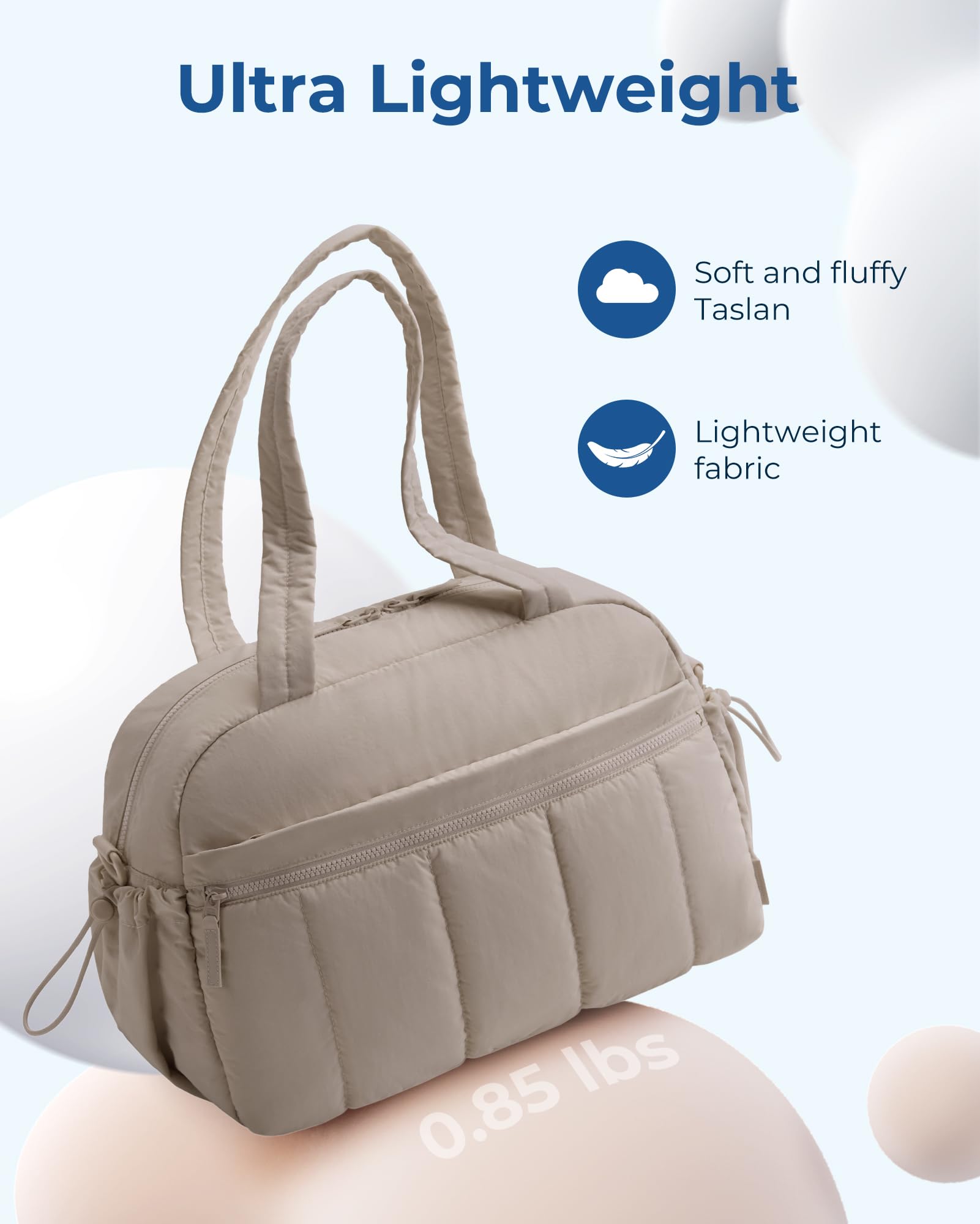 Foto 5 | Bolsa De Gimnasio Bagsmart Para Mujer, Bolsa De Viaje, Fin De Semana, Camel - Venta Internacional.