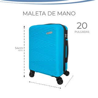 Foto 4 | Maleta De Mano Rigida 20 Pulgadas Con Ruedas 360 Y Candado Tsa Marca Gravita