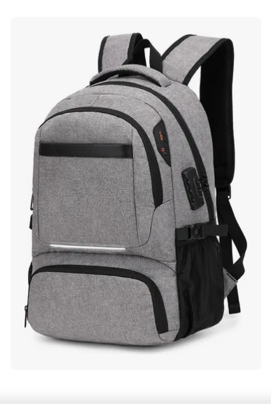 Foto 2 pulgar | Mochila  Color Gris Diseño De La Tela Liso 35l
