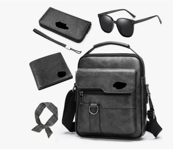 Foto 2 | Bolso Hombre Mujer Maletin Bandoleras Y Billetera Kit 5pzs
