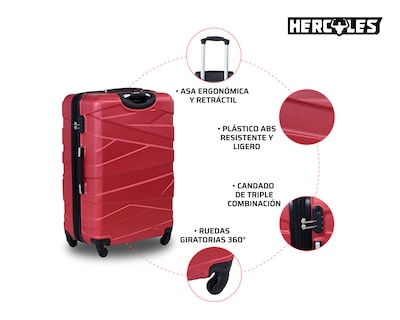 Foto 2 | Maleta Carry On Hercules Borgoña 21''