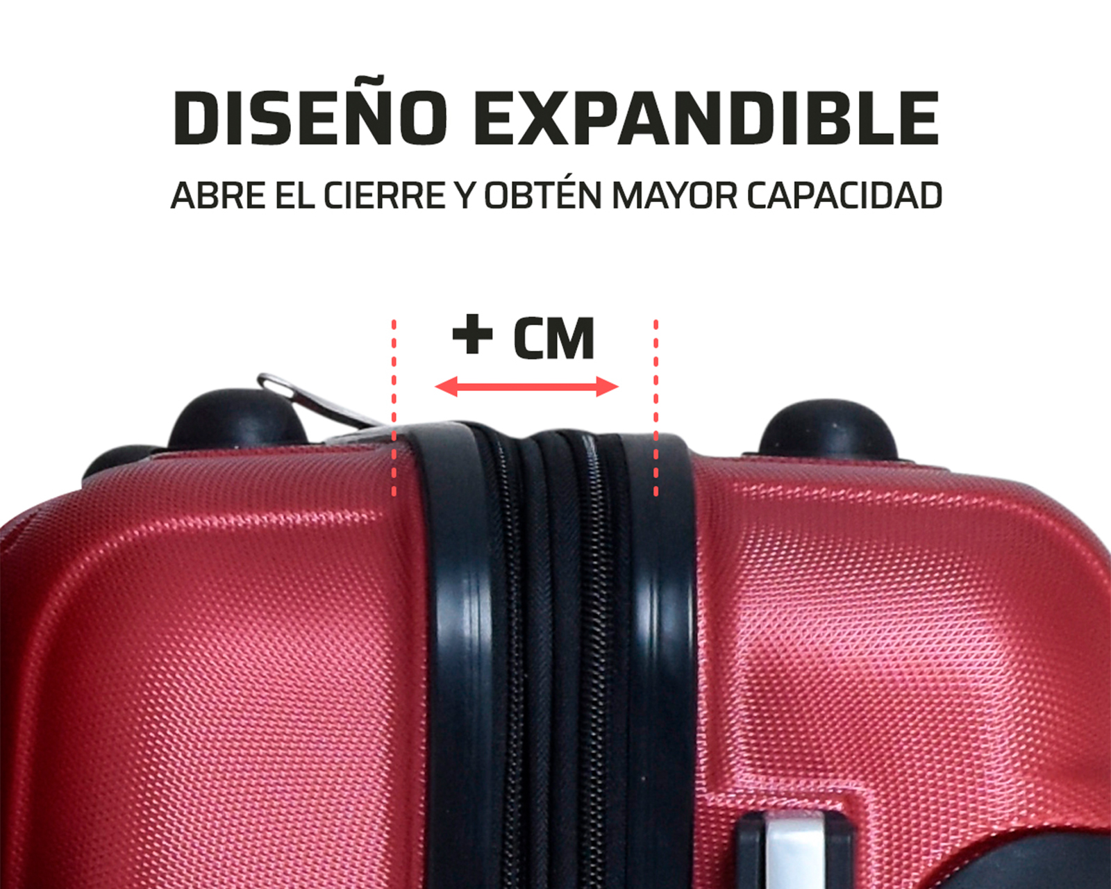 Foto 4 | Maleta Carry On Hercules Borgoña 21''