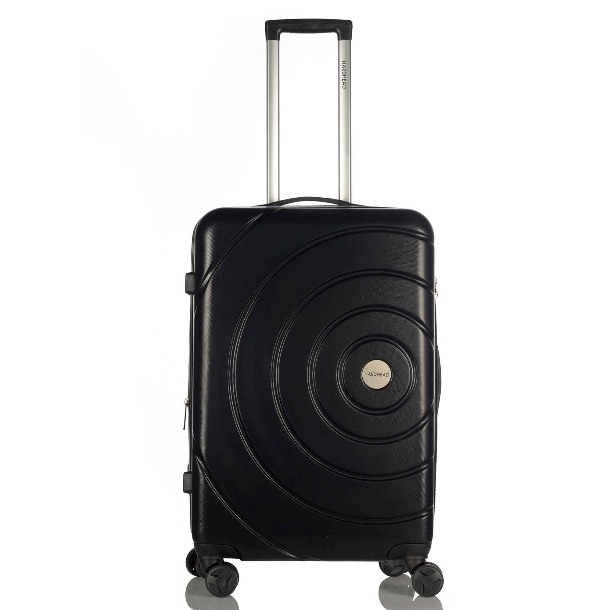 Maleta De Viaje Rígida 24'' Eco Ruedas 360° Con Candado Negra Hardhead