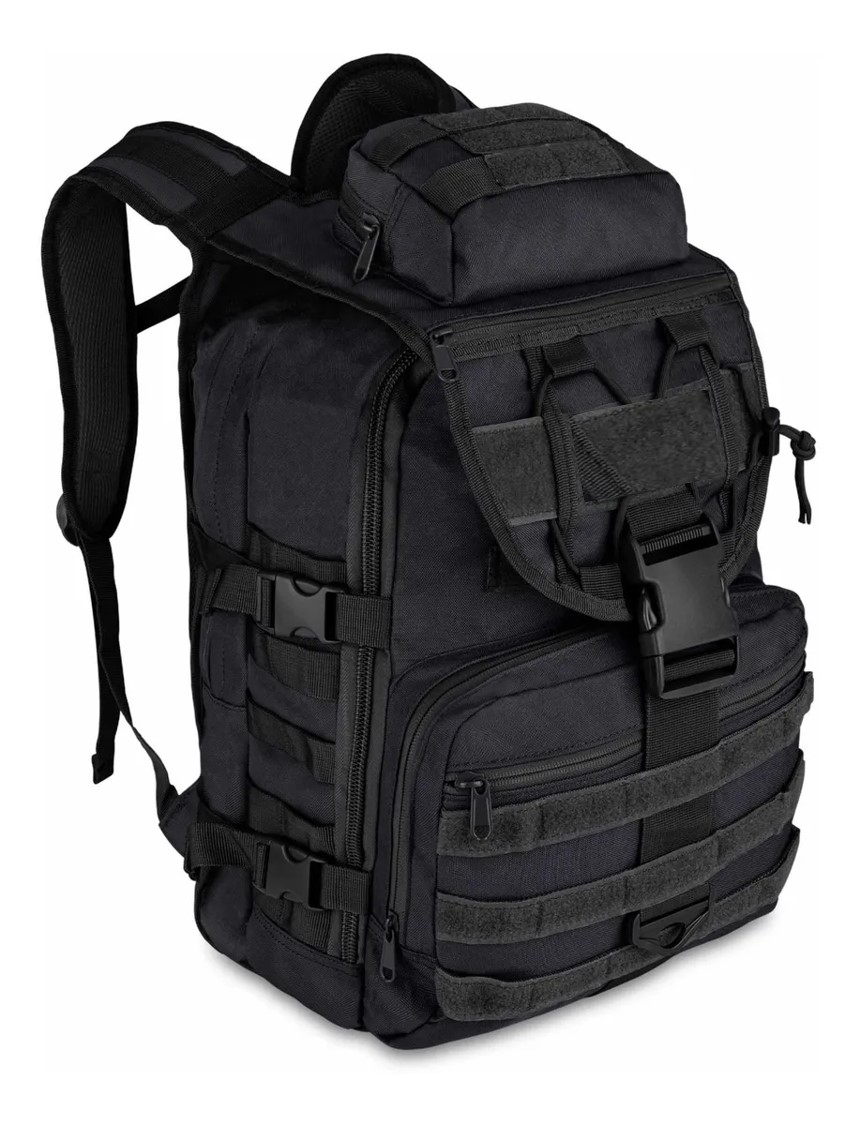 Mochila Táctica Militar PETUKITA BOX color Negro Backpack Campismo