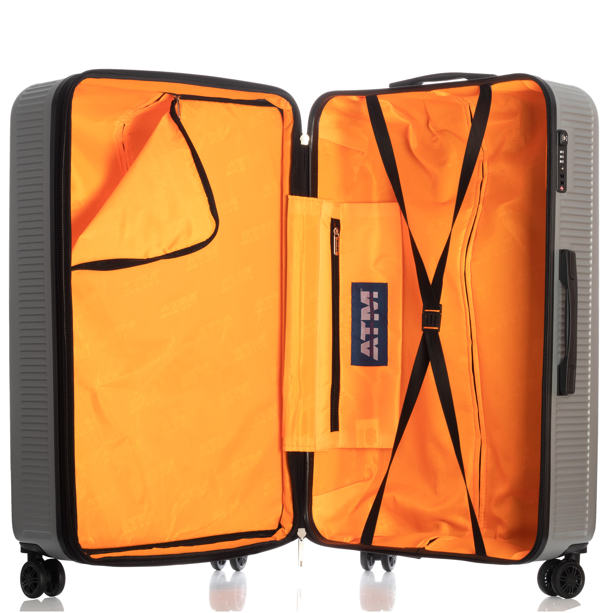 Foto 3 | Maleta de Viaje Rígida American Travel de 30 Pulgadas con 3 Compartimientos Internos