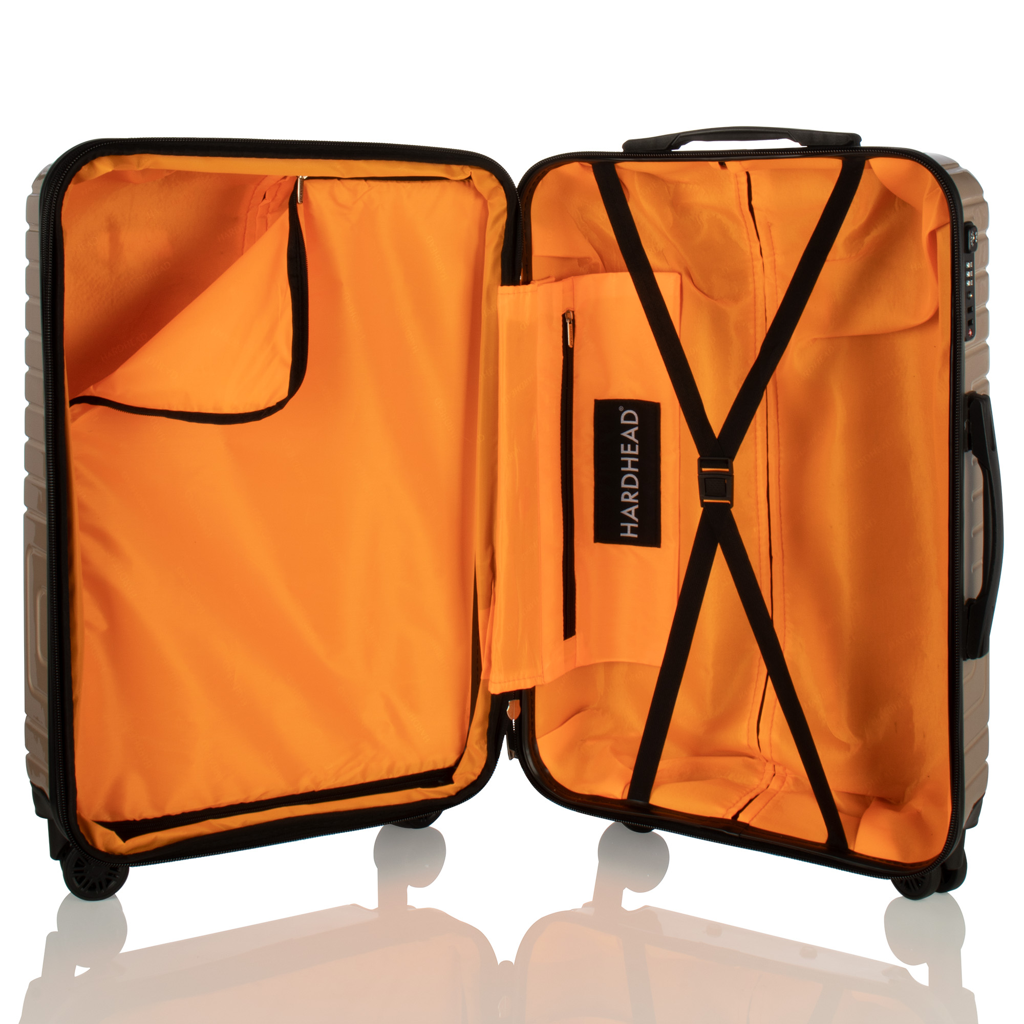 Foto 5 | Maleta de Viaje Hardhead Sara 1148 color Dorado Rígida Original Nueva 24 " con Candado y Cierre Expandible
