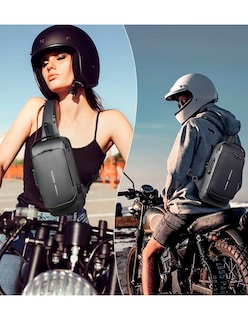 Foto 7 | Mochila Petukita Box Crossbody Multifuncional Pechera Con Usb
