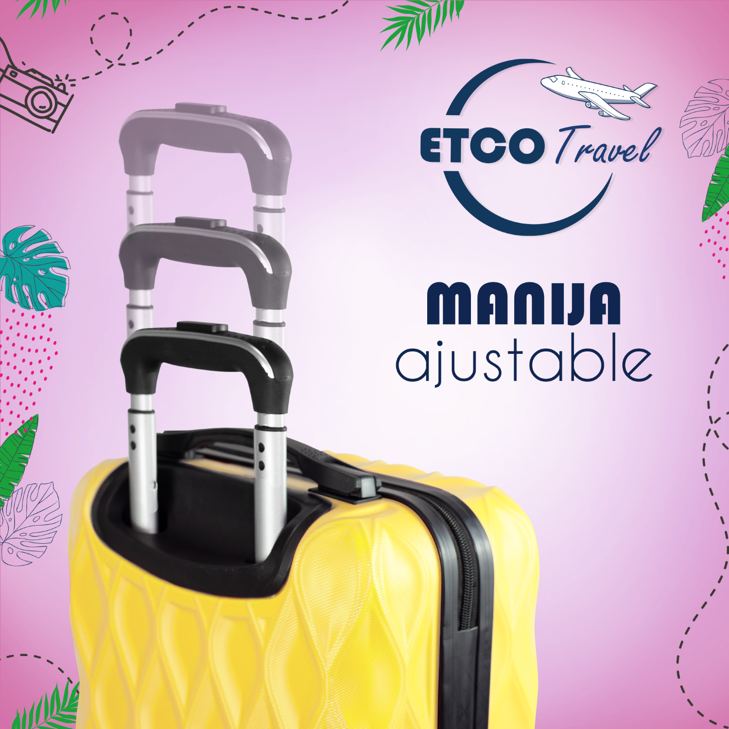 Foto 5 pulgar | Maleta Vertical  17 Pulgadas Etco Travel con Ruedas 360 color Amarillo