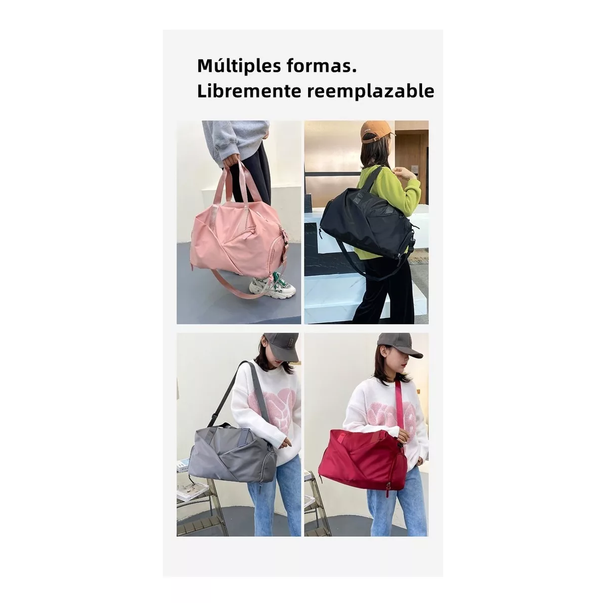 Foto 4 pulgar | Bolsa Deportiva Eo Safe Imports Esi-8070 para Gimnasio Viajes Rosa