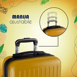 Foto 3 | Maleta Vertical Etco Travel ETBAG454-MZ-19 color Amarillo 19 Pulg para Cabina con Ruedas 360