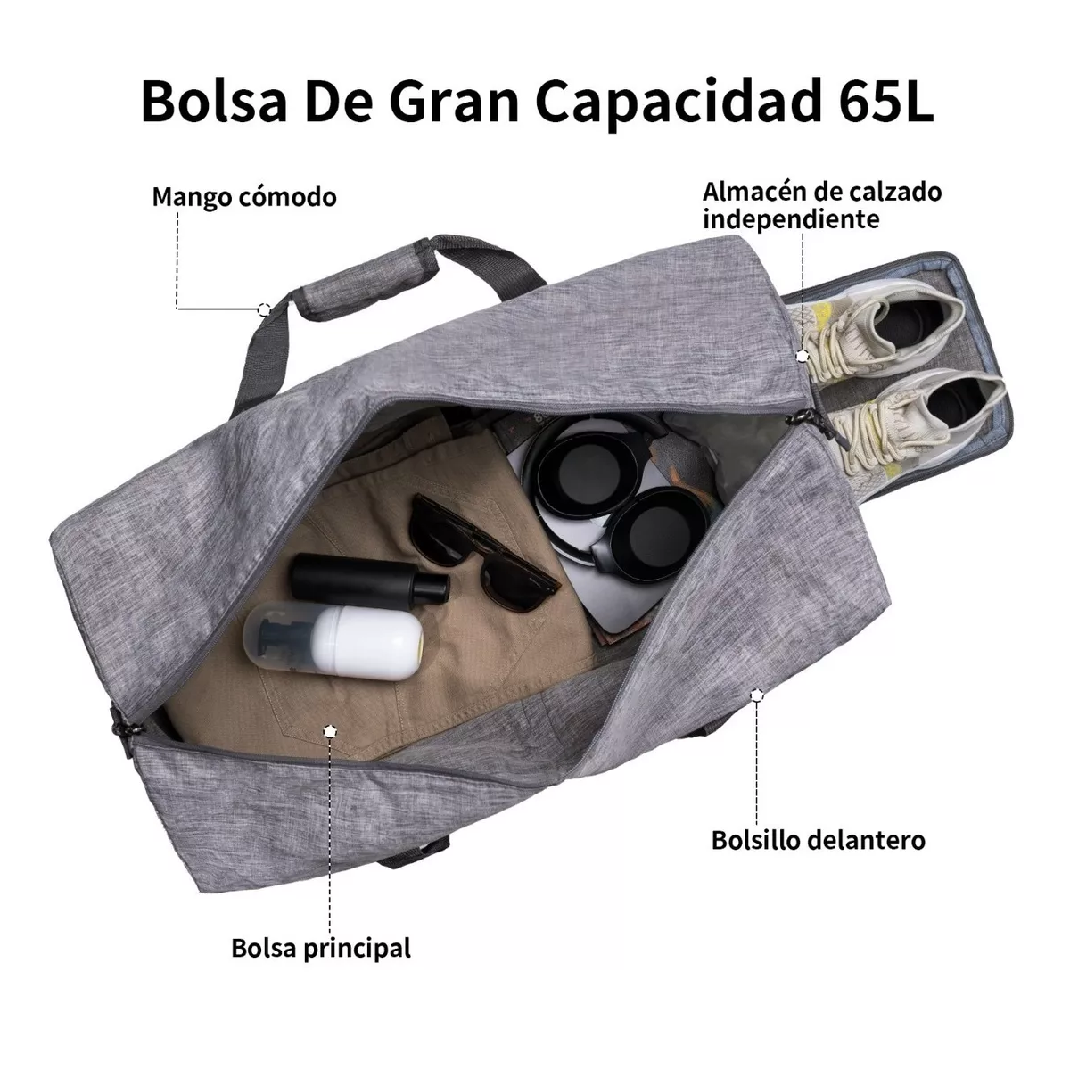Foto 3 pulgar | Maleta Deportiva Plegable Retráctil Eo Safe Imports Esi-8397 Gris