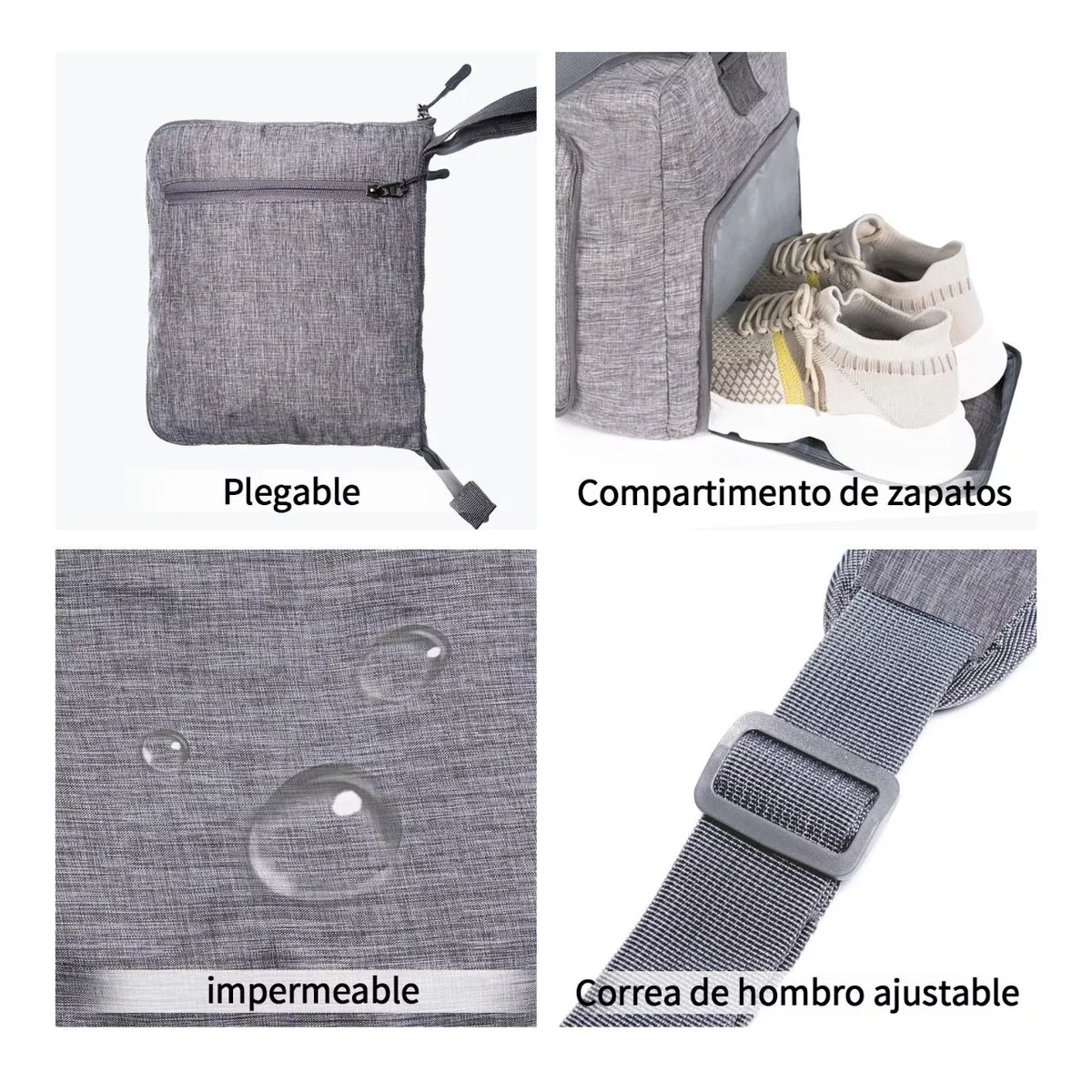 Foto 4 pulgar | Maleta Deportiva Plegable Retráctil Eo Safe Imports Esi-8397 Gris