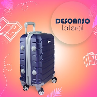 Foto 4 | Maleta de Viaje Etco Travel con Ruedas de 18" color Azul