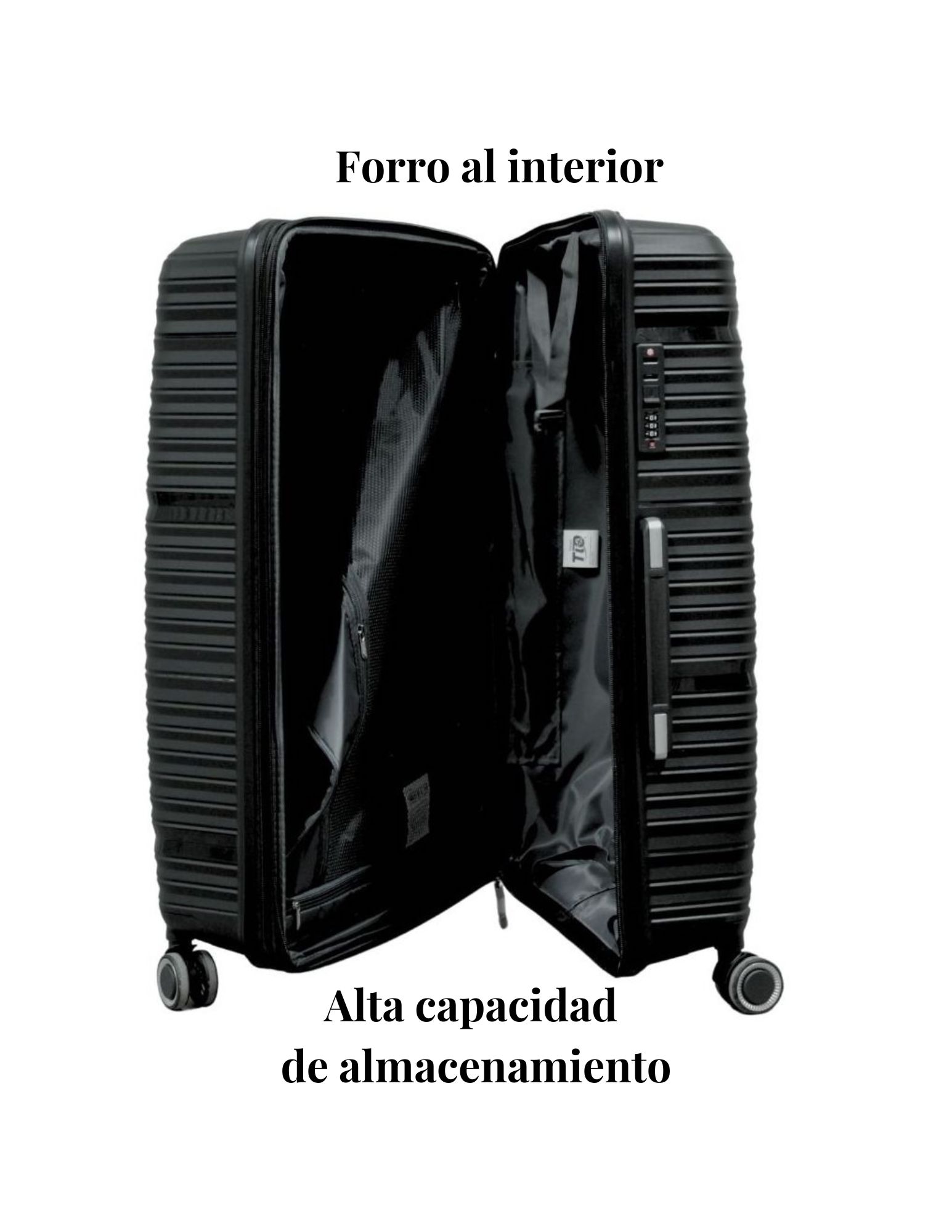 Foto 5 | Maleta de Mano T-Travel Wandelust Negra de Polipropileno