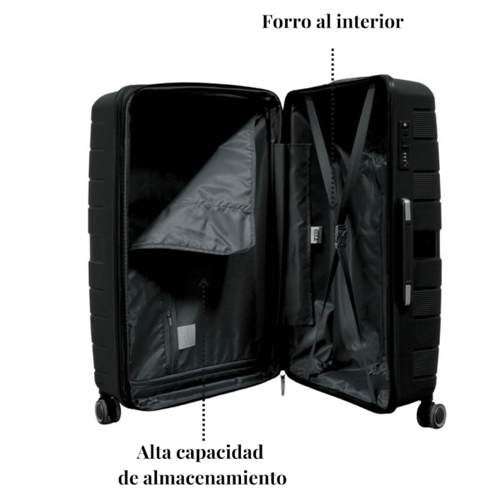 Foto 5 | Maletas de Viaje T-travel Infinity Negra Mediana
