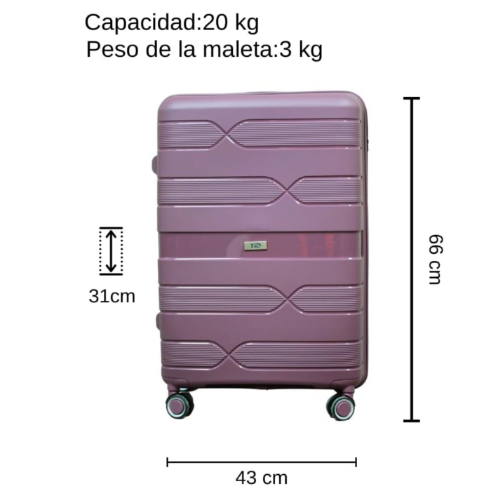 Foto 2 | Maletas de Viaje T-travel Infinity Polipropileno Magenta