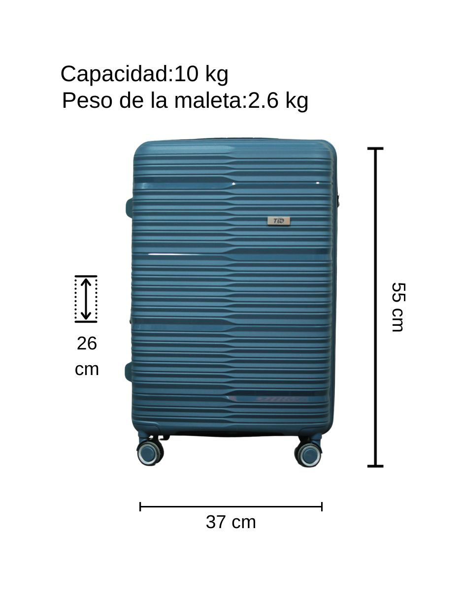 Foto 8 | Maleta de Mano T-Travel Wandelust Azul Chica