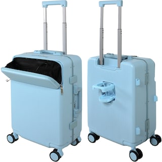Foto 2 | Maleta Rack & Pack Cabina Porta Vasos 4 Ruedas Equipaje Doble Seguridad Azul
