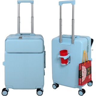 Foto 3 | Maleta Rack & Pack Cabina Porta Vasos 4 Ruedas Equipaje Doble Seguridad Azul