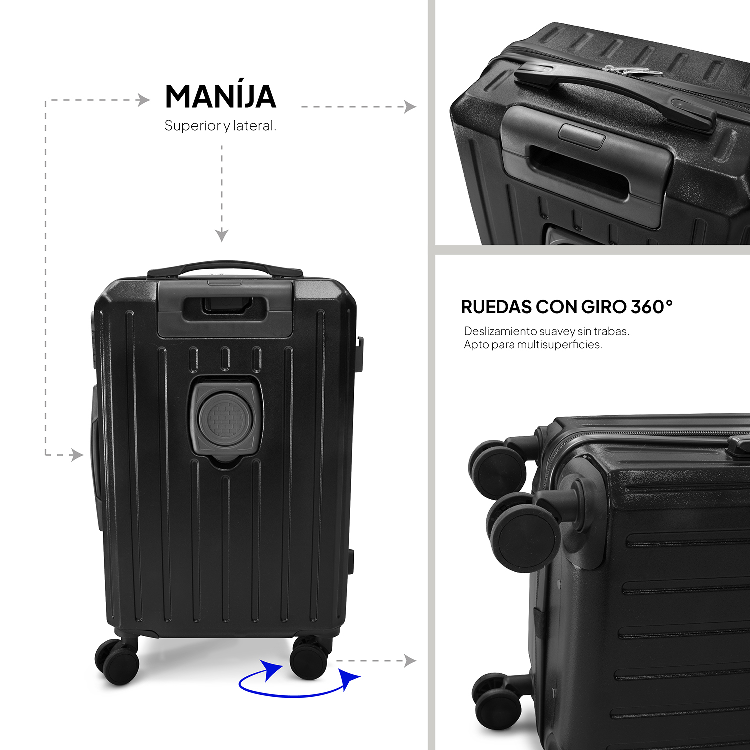 Foto 6 pulgar | Maleta Carry On Con Carga Usb y Equipaje de Mano Andromeda Inc