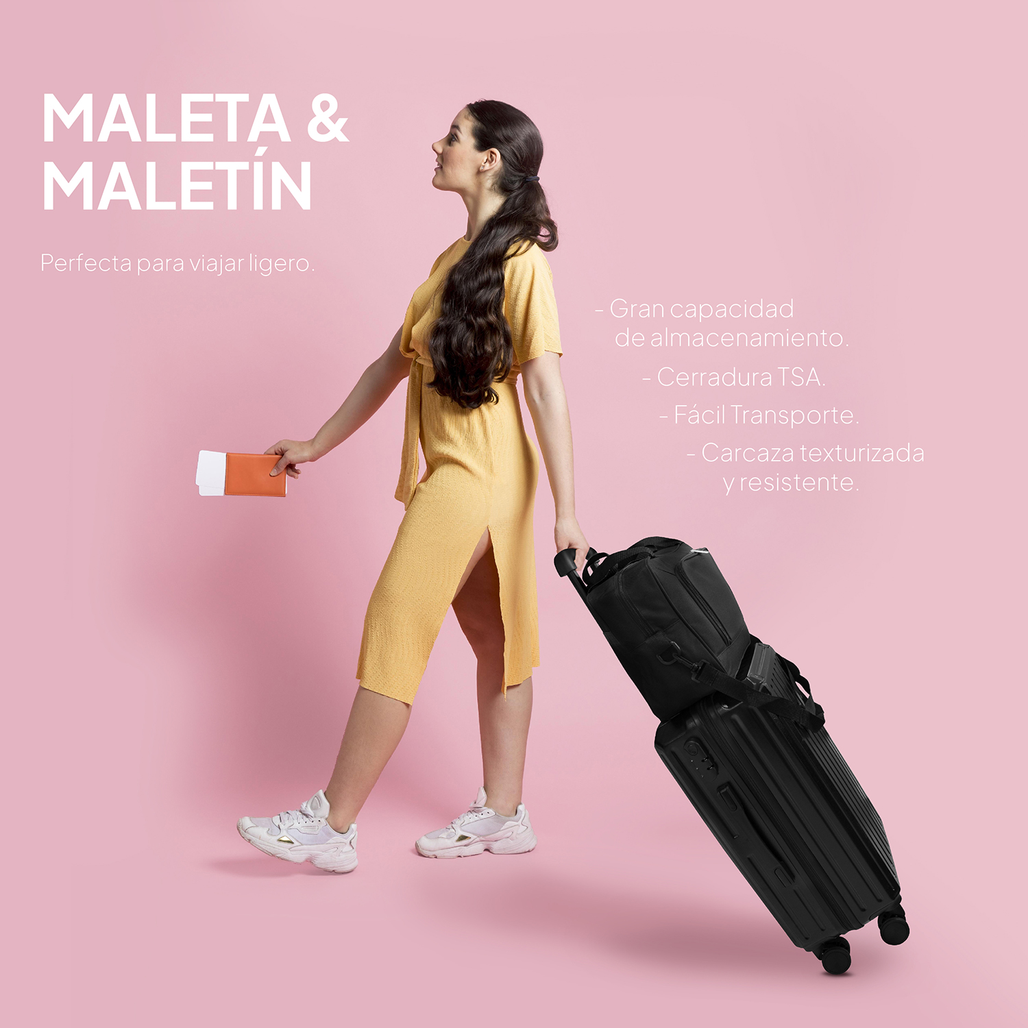 Foto 8 | Maleta Carry On Con Carga Usb y Equipaje de Mano Andromeda Inc
