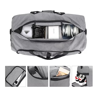 Foto 2 | Mochila De Viaje Plegable Maleta Deportiva Gris
