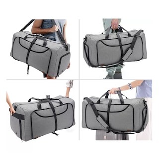 Foto 4 | Mochila De Viaje Plegable Maleta Deportiva Gris
