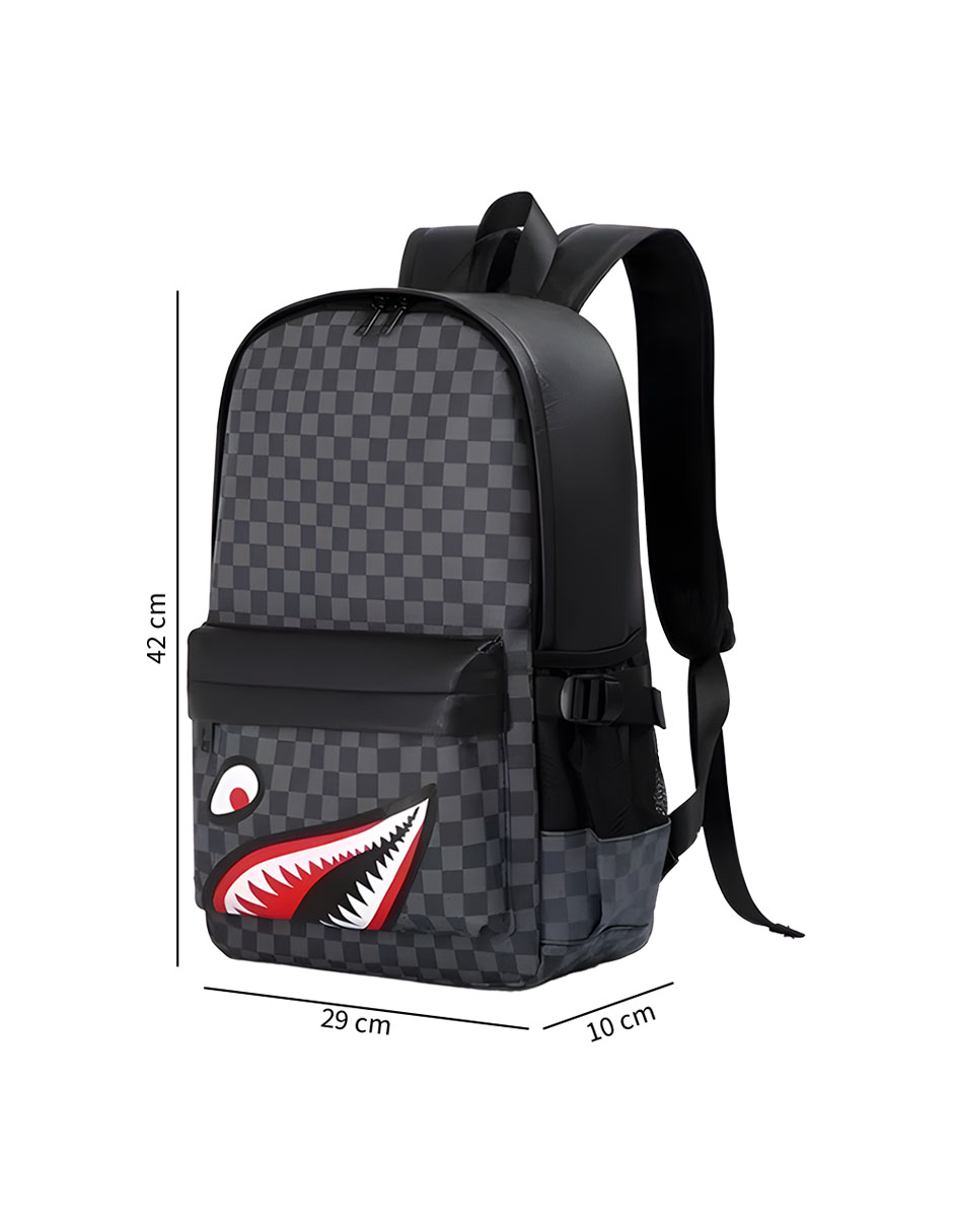 Foto 6 pulgar | Mochila Wünd Shark Negra de Cuero Suave Impermeable PU