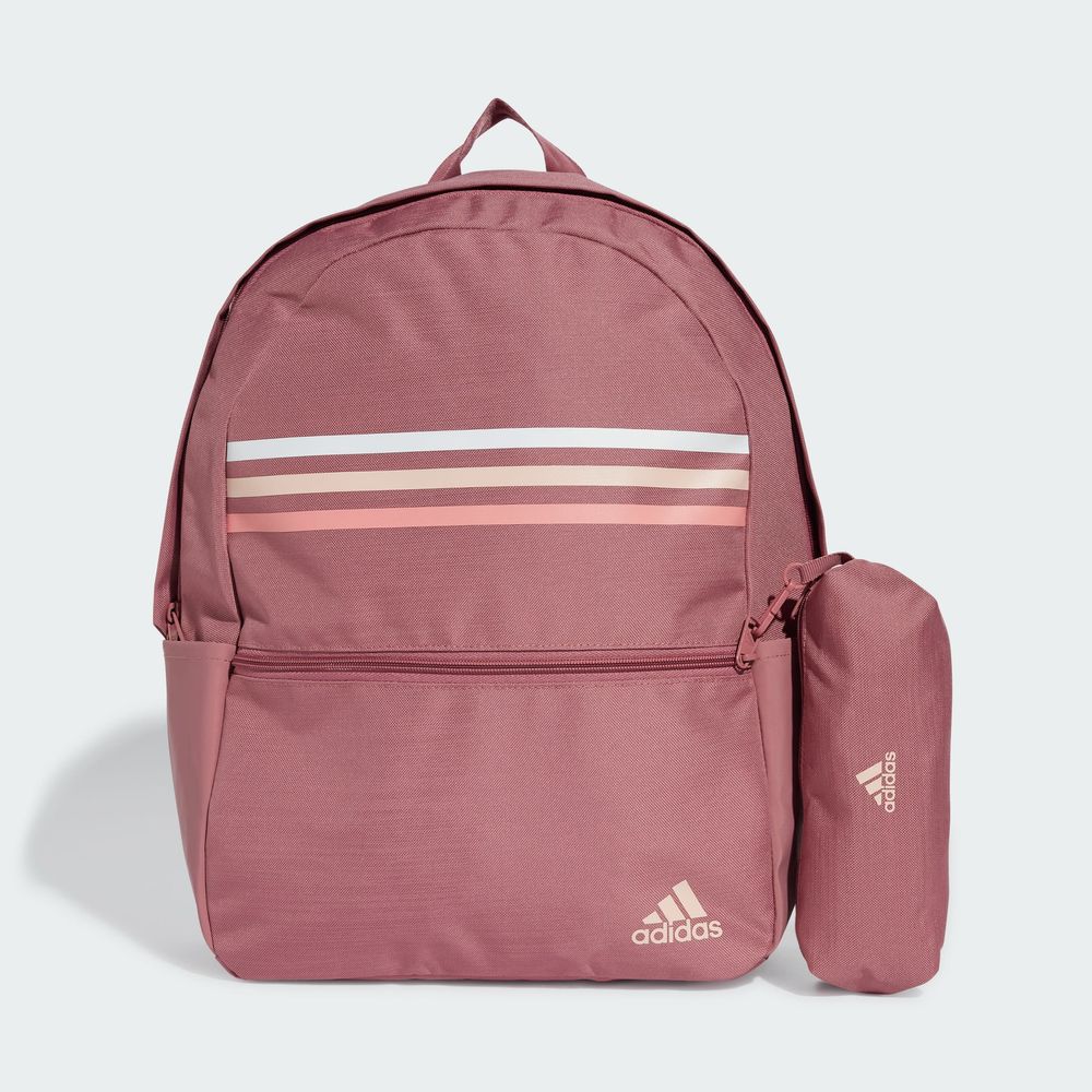 Mochila Classic 3 Franjas Horizontal Adidas Rojo Unisex