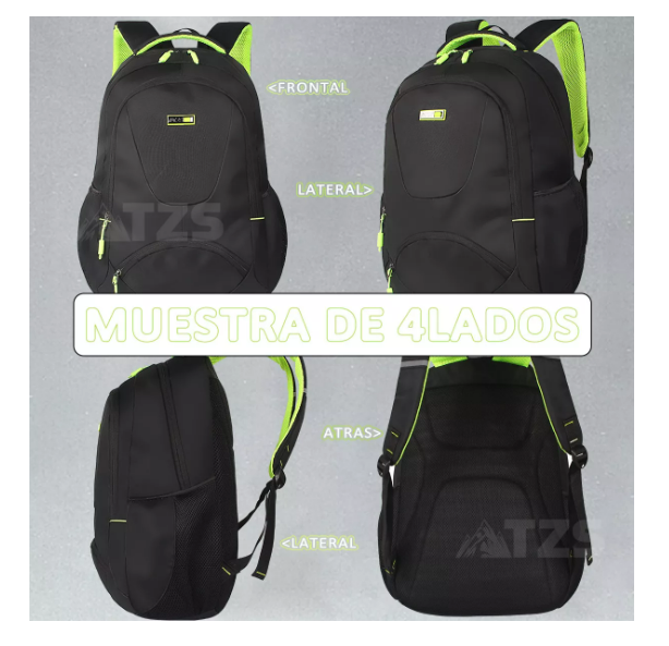 Foto 5 pulgar | Mochila Escolar Viaje Bolsa Casual Para Laptop 15.6 Inch Hombres Grande Color Negro Multifunción Wünd