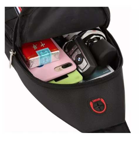 Foto 3 | Mochilas Informales Bolsos Cruzados Bolsos De Pecho Heaimo Bolso Bandolera Negro Wünd
