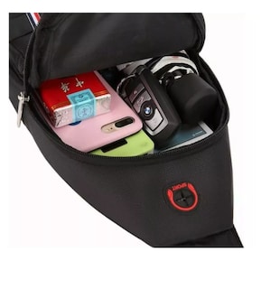 Foto 3 | Mochilas Informales Bolsos Cruzados Bolsos De Pecho Heaimo Bolso Bandolera Negro Wünd