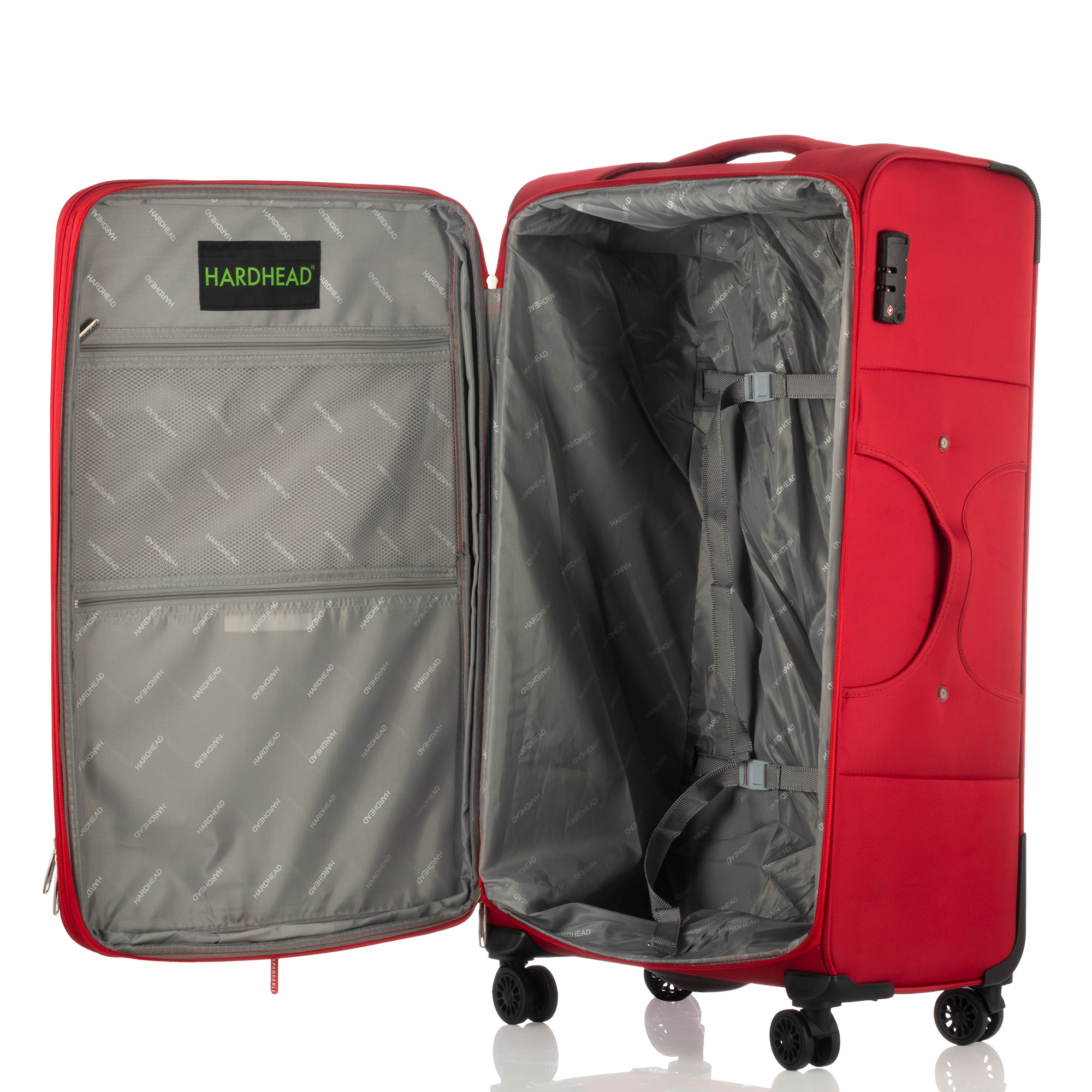 Foto 6 | Maleta De Viaje Suave De Tela Original Nueva Hardhead In Heaven Rojo Equipaje De 20 Pulgadas Cabina