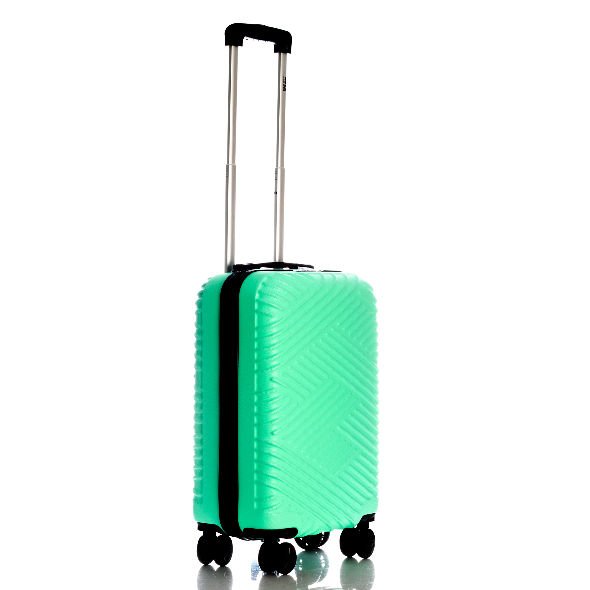 Foto 3 pulgar | Maleta de Viaje Turquesa de 20" con 3 Compartimientos Internos